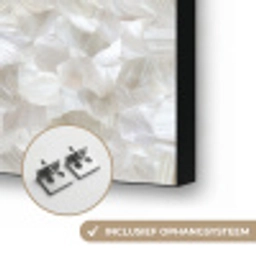 Wit - Penseelstreken - Reliëfeffect Textielframe zwart klein 947 -USP_ophangsysteemNL