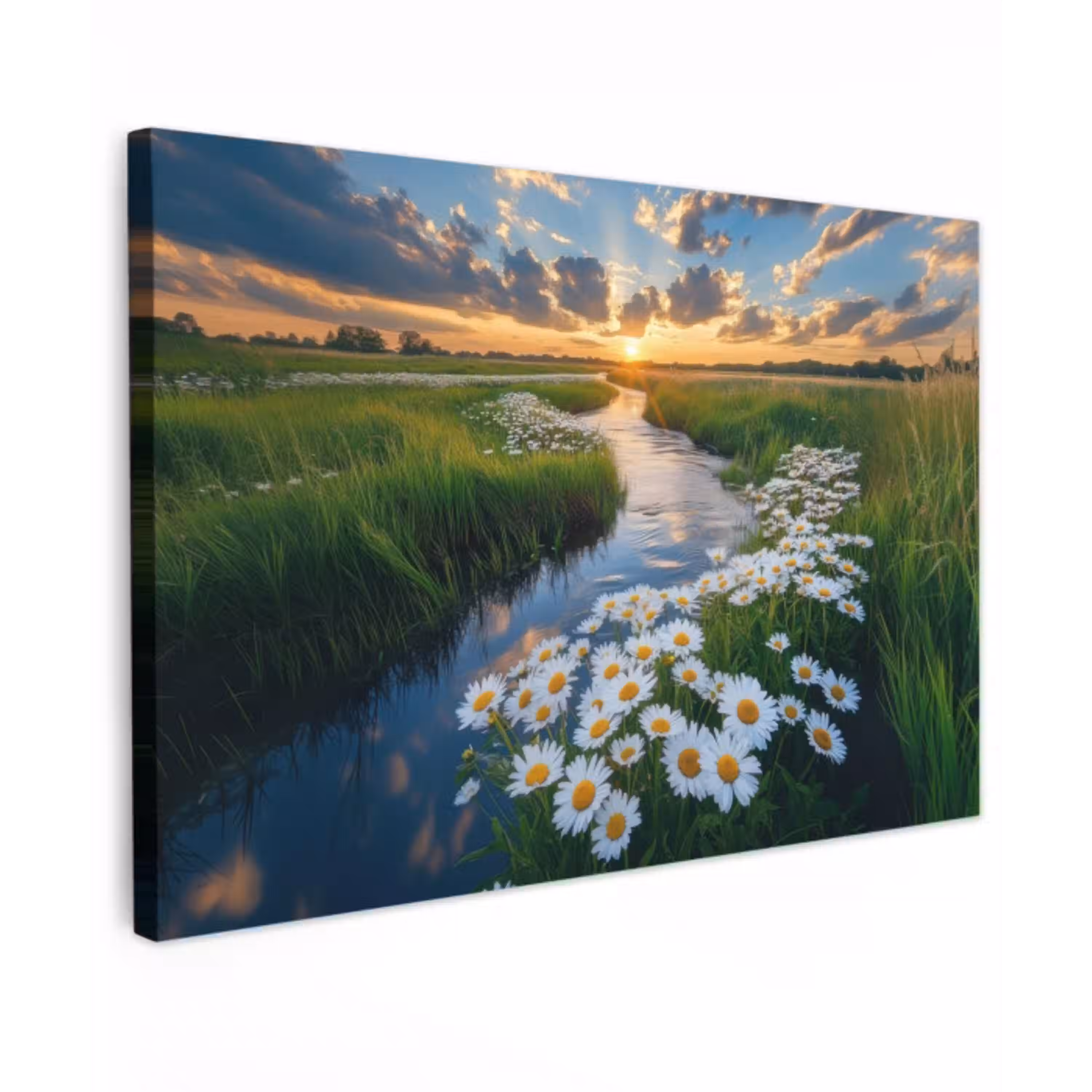 Beekje - Landschap - Margriet Tuinposter op houten frame 2 cm dik klein -3d