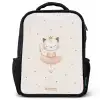 Ballerina kitten in beige kleuren Rugzak - Zwart middel -3d