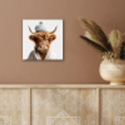 Schotse hooglander - Badjas - Koe - Dieren aluminium wit klein -sfeer4