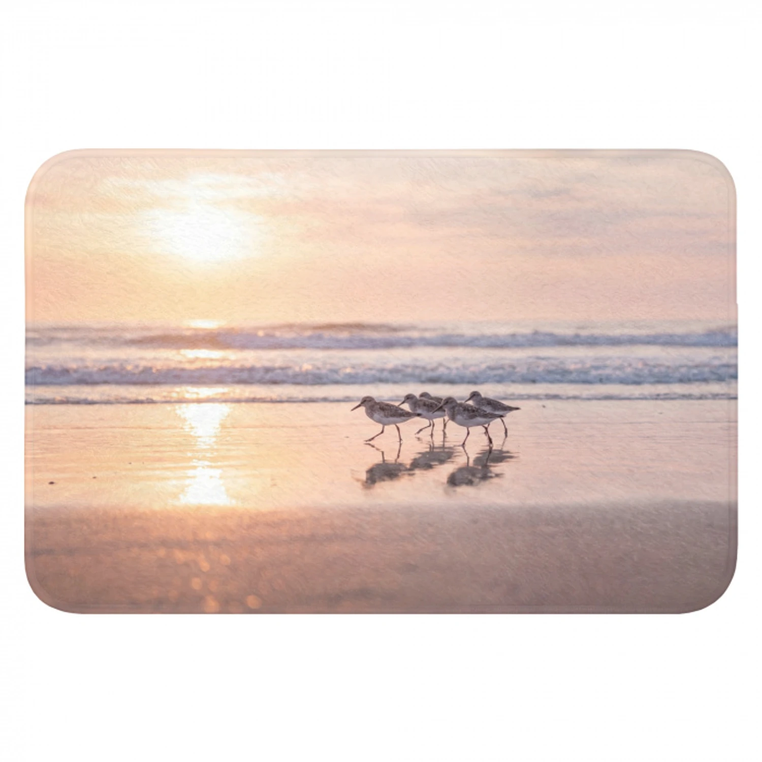Zee - Vogels - Strand Badmat klein -3d
