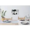 Portret - Thee - Vrouw Muursticker klein -eettafel