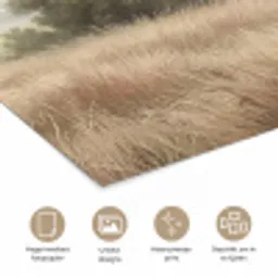 Landschap - Minimalistisch - Beige poster papier klein -closeup_NL