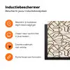 Beige - Lijnen - Donkerbruin Inductie beschermer vinyl 3mm klein 276 -zzzzzzz-td-ups