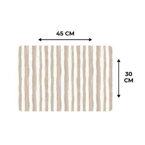 Minimalistisch - Strepen - Beige Placemat vinyl groot 368 -specs