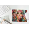 Vrouw - Kauwgom - Graffiti - Love muismat rubber klein -witbureau
