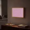 Ruit - Patroon - Paars - Hartjes Light Box met batterij (Wandlamp) middel 907 -sfeer1