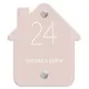 Lichtroze - Klassiek Naambord Huisje klein -3d