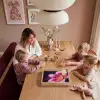 Roze - lelie - Dauwdruppels Dienblad Rechthoek middel -sfeer4