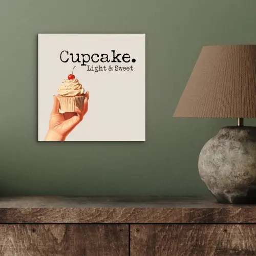 Cupcake - Zoet - Kers aluminium wit klein -sfeer2