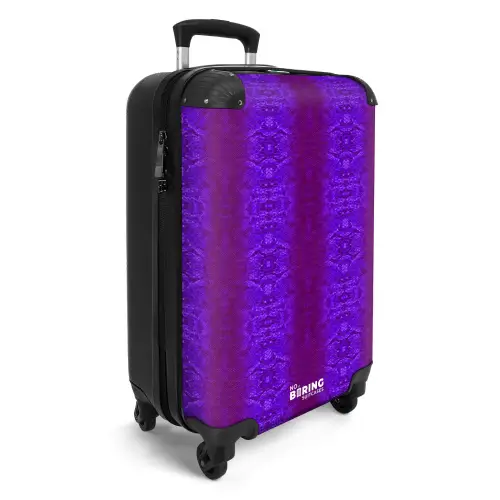 Paars slangenhuid met symmetrische schubstructuur NBS - Handbagage koffer - Volwassenen Unisex middel -productfoto_3d