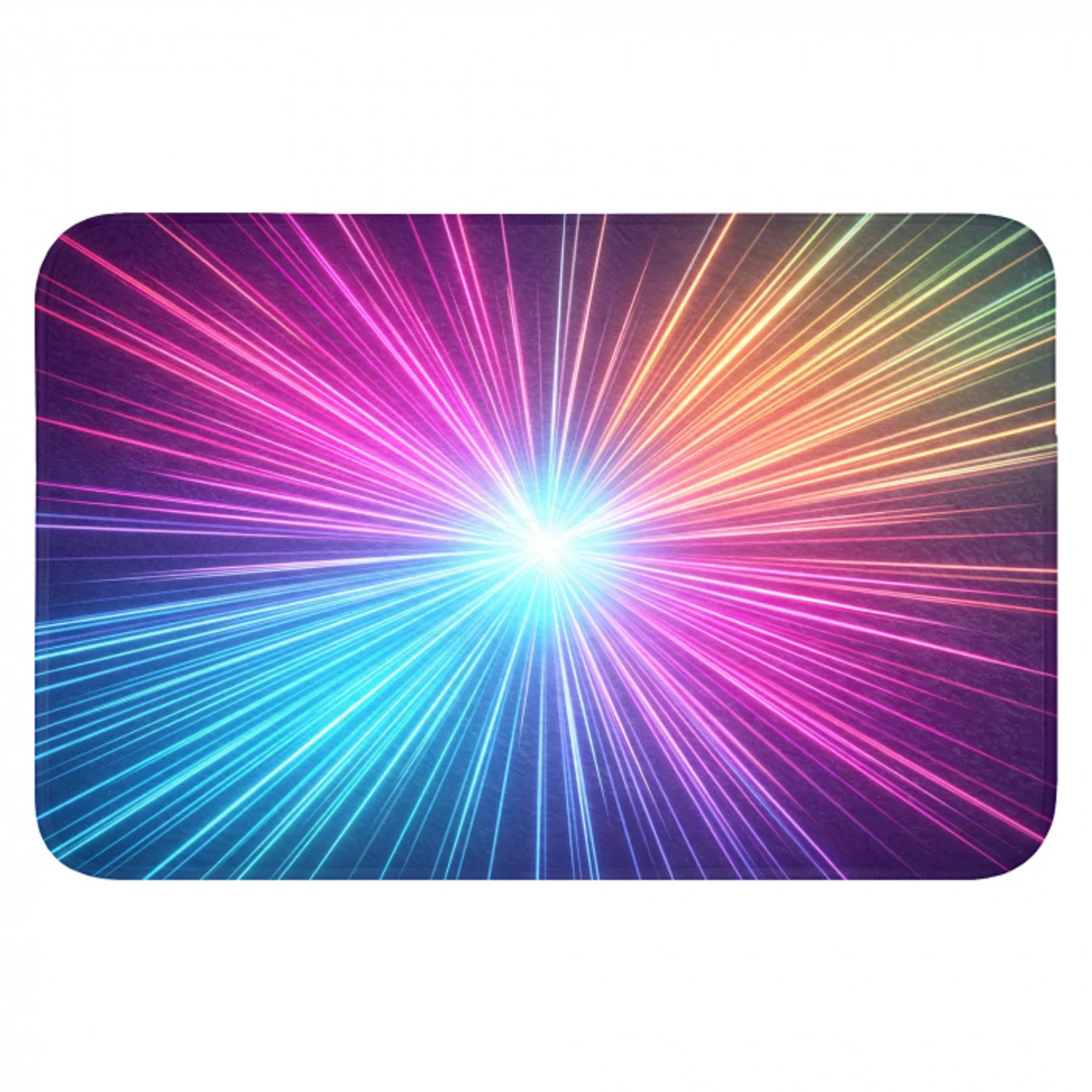 Abstract - Light - Burst - Modern - Colorful Badmat klein -3d