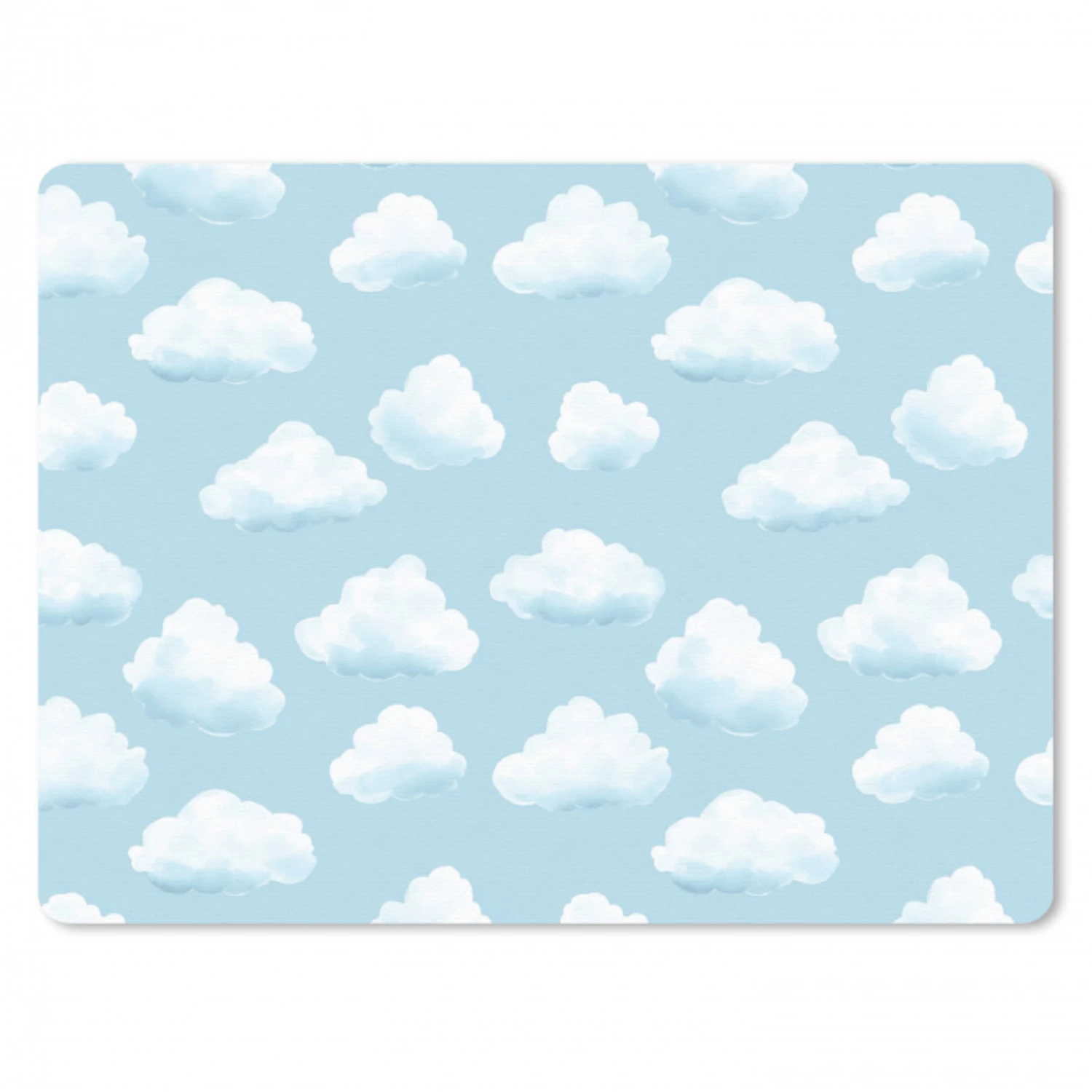 Wolken - Illustratie - Blauw muismat rubber klein 262 -3d