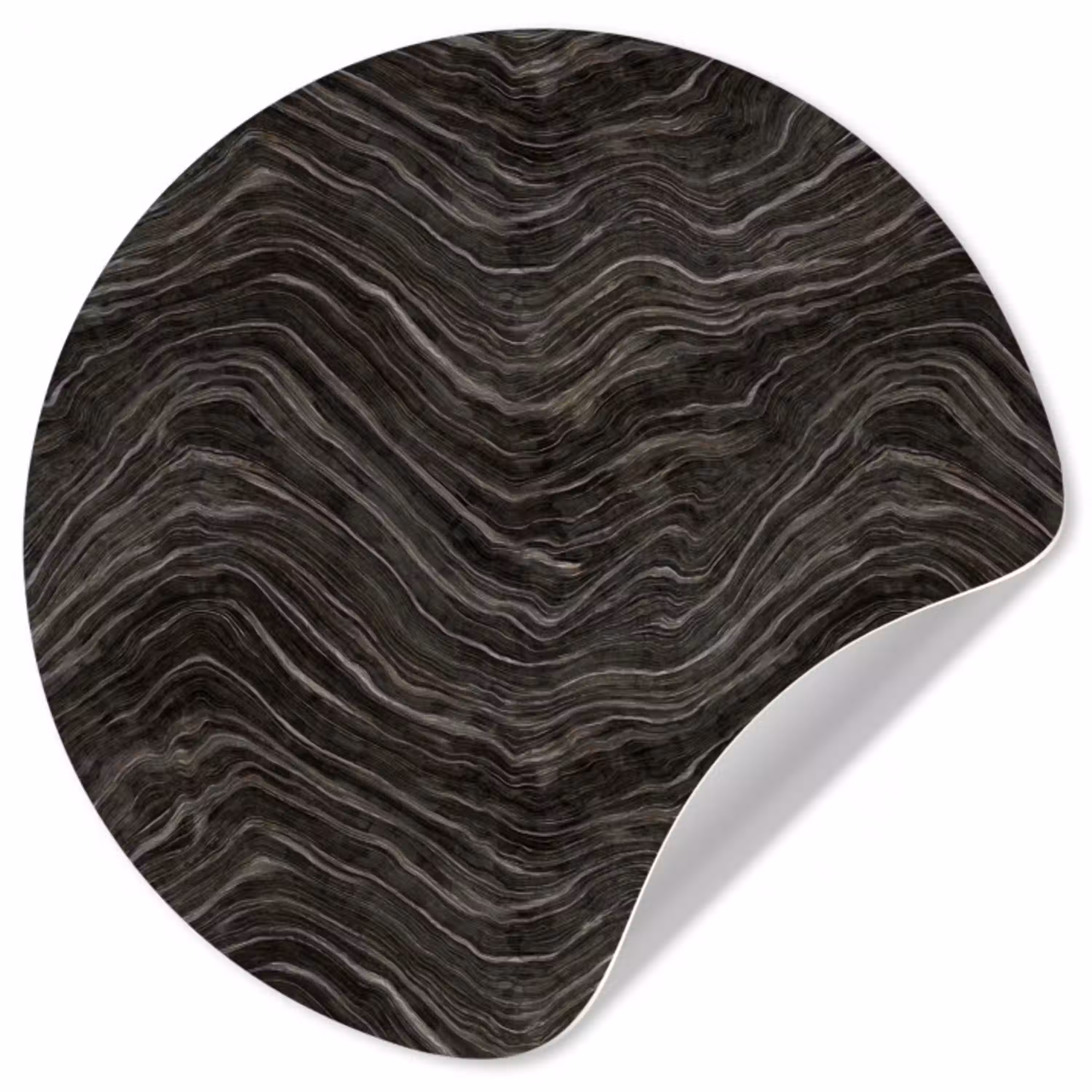 Patroon - Contrast - Antraciet Wandcirkel behangsticker klein 186 -3d