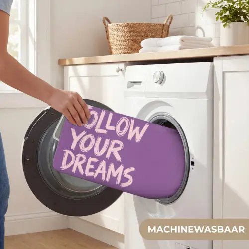 Follow your dreams - Paars - Penseeltextuur Badmat klein -USP_WasbaarNL