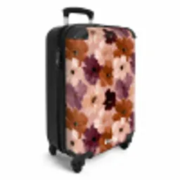 Bloemen - Abstract - Aardetinten NBS - Handbagage koffer - Volwassenen Unisex middel -productfoto_3d