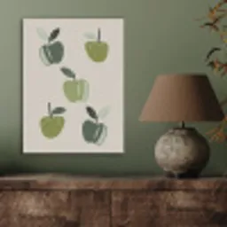 Appels - Groen - Illustratie - Bladeren PET vilt klein -sfeer2
