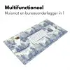Huizen - Bomen - Water - Vogels - Blauw Muismat XXL klein 681 -sfeer4