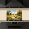 Kippen - Landelijke rust - Natuur keuken achterwand spatscherm klein -sfeer1