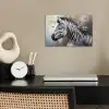 Zebra - Wilde dieren - Vlinder - Bloemen poster papier klein -sfeer1