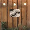 Golven - Zwart - Zandkleur tuinposter los doek klein -sfeer1