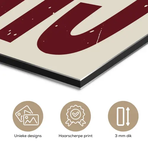 Red - Cheers - Decoratie - Beige aluminium wit klein -closeup_NL