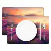 Lavendelveld - Zonsondergang - Paars Placemat vinyl groot -zzsfeer2_Kitchenyeah-website