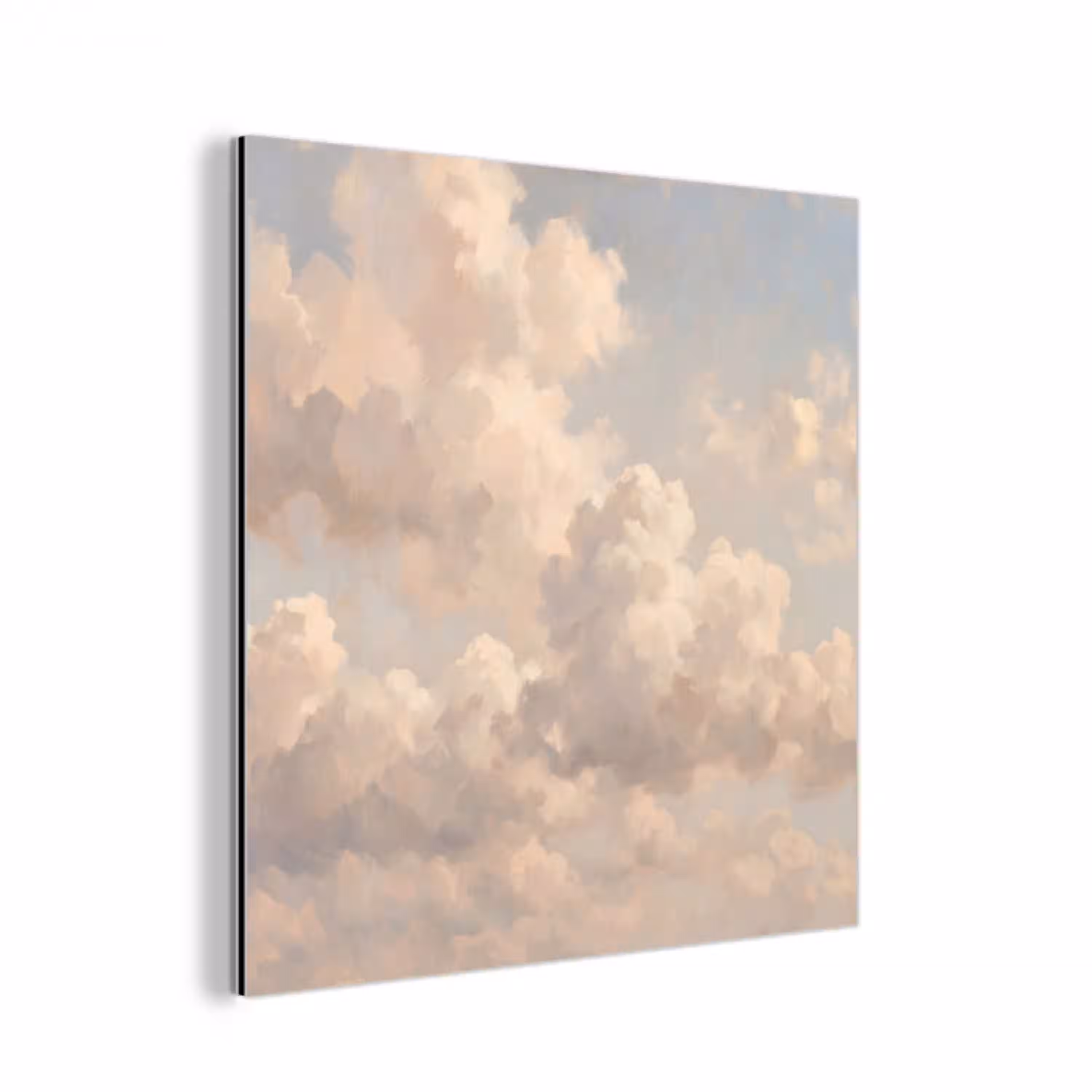 Wolken - Zacht - Natuur - Klassiek - Beige aluminium wit klein -3d