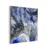Marmer - Goud - Abstract - Blauw aluminium wit klein -3d