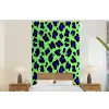 Panterprint - Blauw - Groen fotobehang vinyl groot 66 -bed