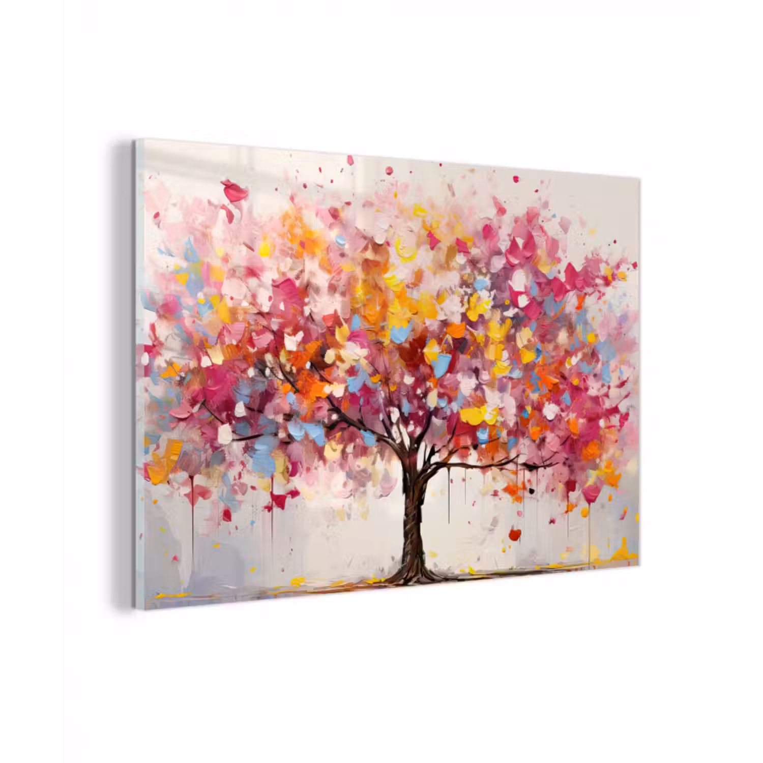 Glasbild - Aquarell - Baum - Kunst - Abstrakt