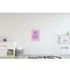 Quote - Blauw - Lettertype - Keuken textielposter latten blank klein -kinderkamer