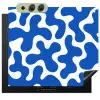 Vormen - Abstract - Blauw - Golven Inductie beschemer met haakjes middel -3d