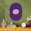 Passievrucht - Zaadjes - Paars - Minimalistisch Wandcirkel Ovaal Forex klein -sfeer2