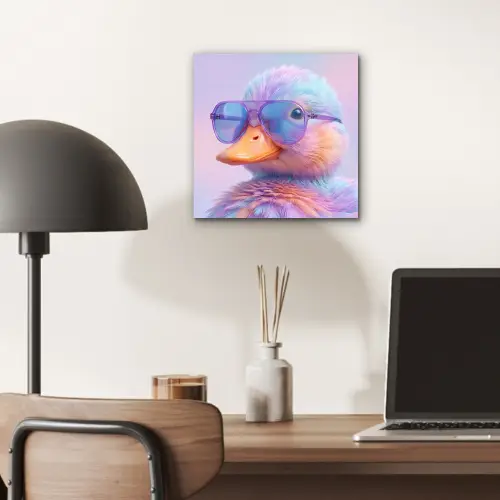 Eend - bril - Pastel aluminium wit klein -sfeer5