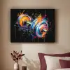 Graffiti - Sport - Fitness - Dumbbell - Gym Textielframe zwart klein -sfeer1