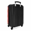 Patronen - Zonnestralenpatroon op felrode achtergrond NBS - Handbagage koffer - Kinderen Unisex middel -achterkant