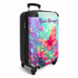 Verbluffende vlinder NBS - Handbagage koffer - Kinderen Unisex middel -productfoto_3d