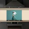 Parkiet - Vogel - Koksmuts - Cute keuken achterwand spatscherm klein -sfeer1