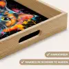 Kat - Graffiti - Kleurrijk - Wafel - Eten Dienblad Rechthoek middel -USP_HandgreepNL