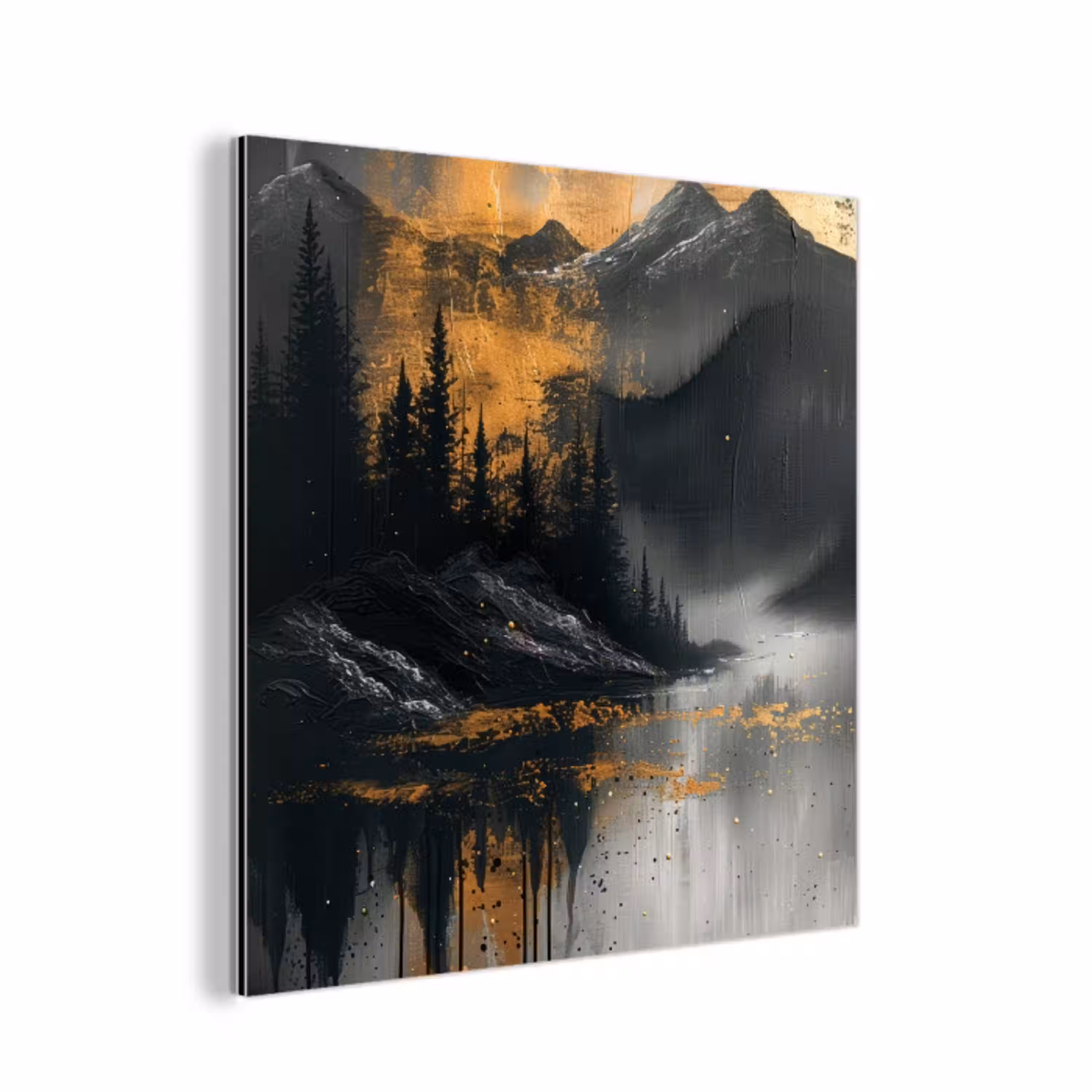 Natuur - Abstract - Landschap - Modern aluminium wit klein -3d