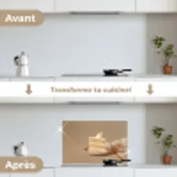 Vanilletaart - Cake - Romig keuken achterwand spatscherm klein -voor_na_FR