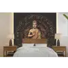 Boeddha - Mantra - Meditatie - Spiritueel - Koper fotobehang vinyl groot -bed