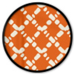 Oranje - Ruitpatroon - Wit Fotolijst rond zonder passe partout klein 856 -3d