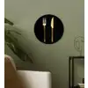 Bestek - Goud - Mes - Vork Wandcirkel kunststof plaat 5mm dik klein -sfeer3