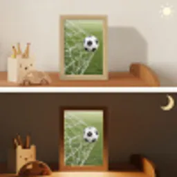 Voetbal - Goal - Net - Sport Light Box met kabel (Kinderlampje) klein -sfeer3_kind