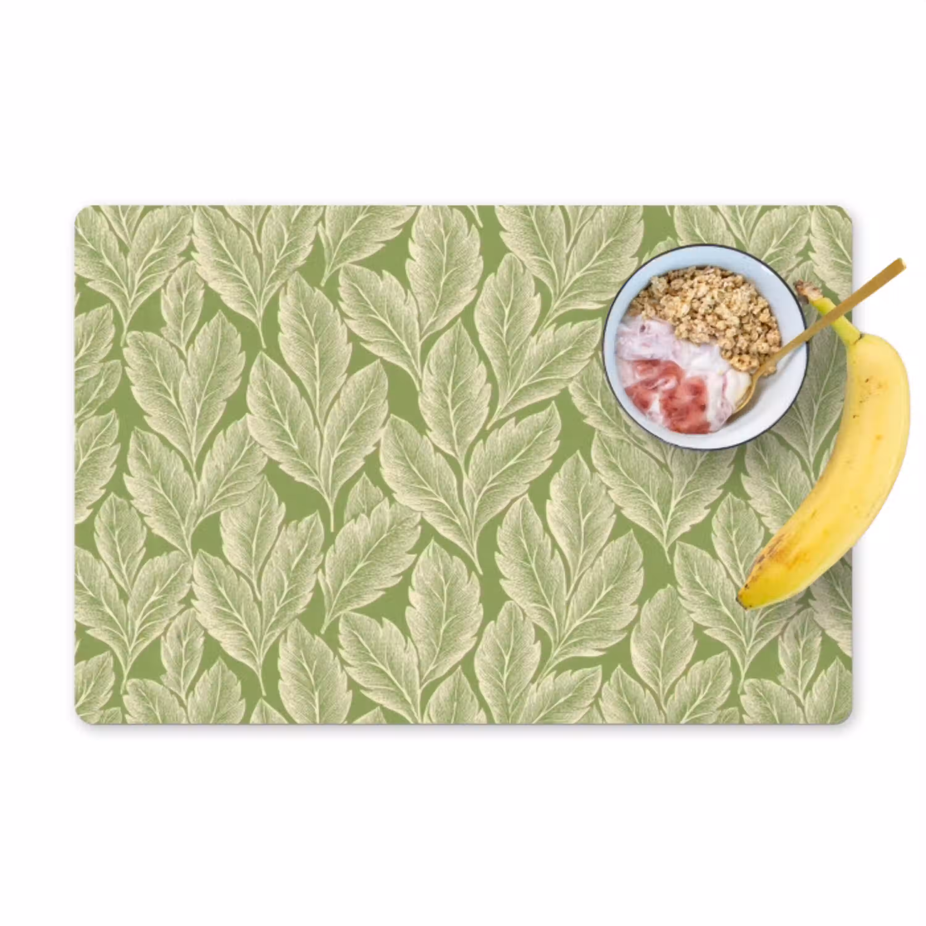 Groen - Botanisch - Bladeren - Vintage - Patroon Placemat vinyl groot 368 -zzzproduct_Kitchenyeah-website