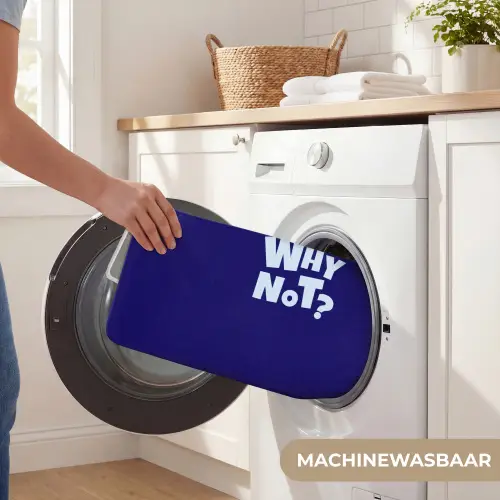 Blauw - Why not - Minimalistisch Badmat klein -USP_WasbaarNL