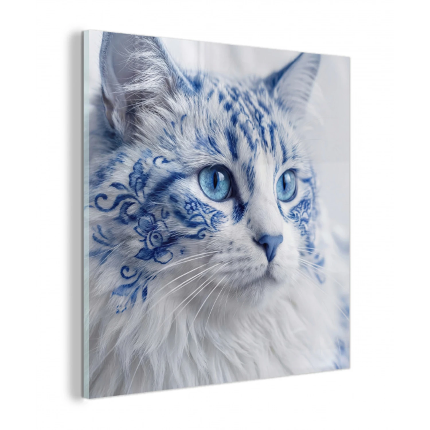 Kat - Patroon - Blauw plexiglas 5mm klein -z3d