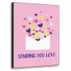 Envelop - Love - Hartjes - Valentijn Textielframe zwart klein -3d